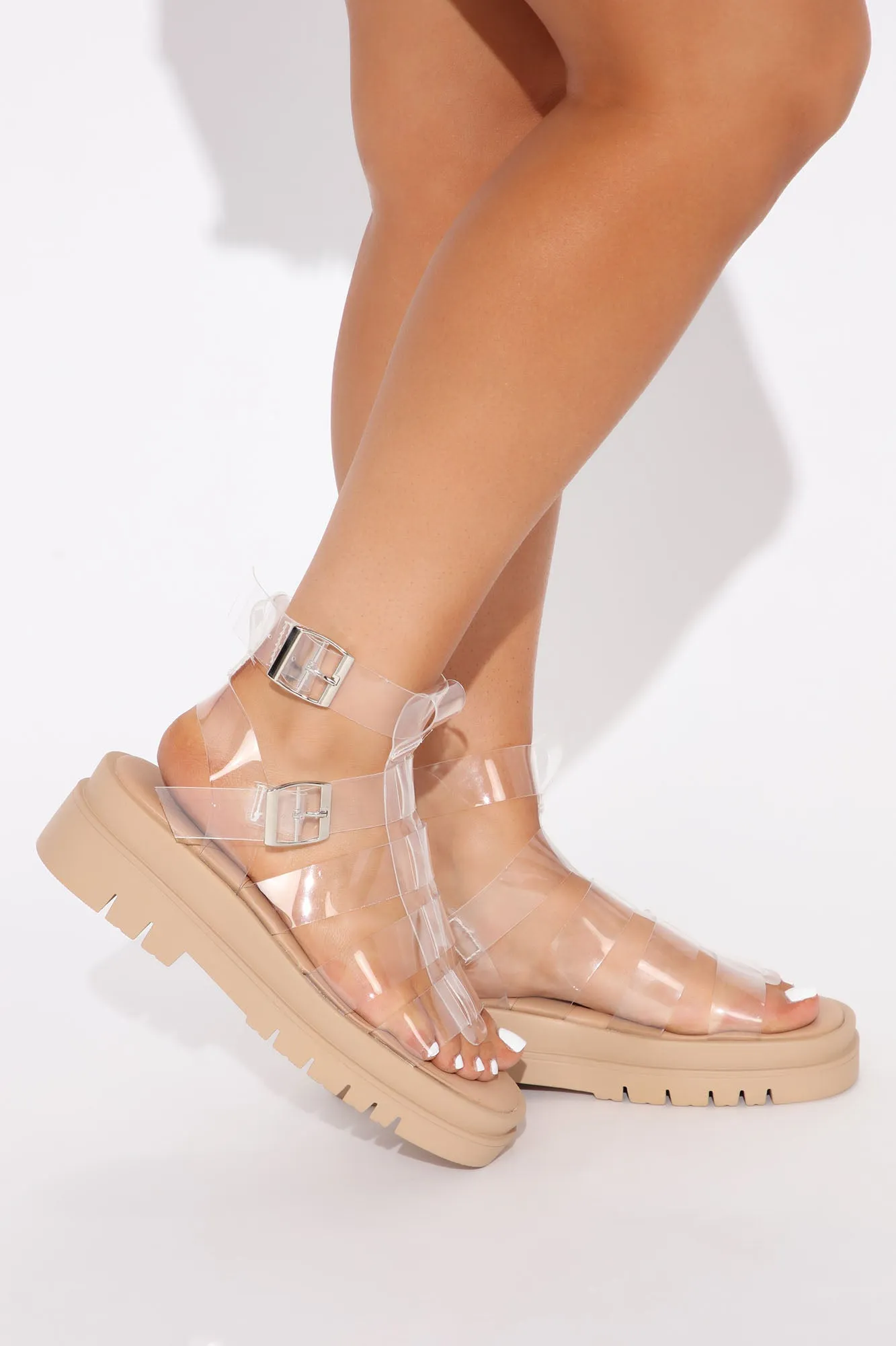 All Around Me Gladiator Sandals - Clear