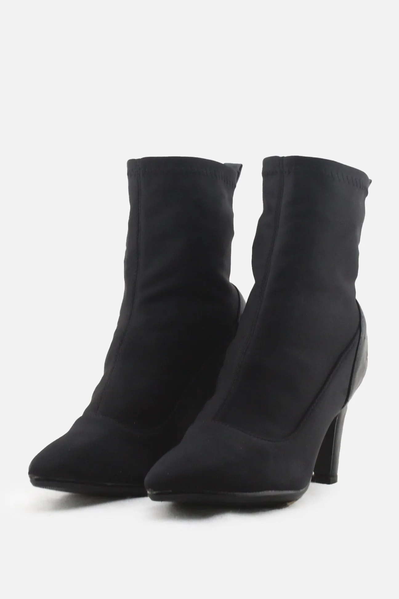 Baller Stiletto Heels Sock Boots | Textile