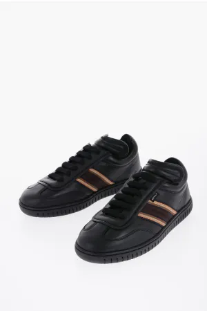 Bally Hammered Leather Loafers With Contrasting Bands