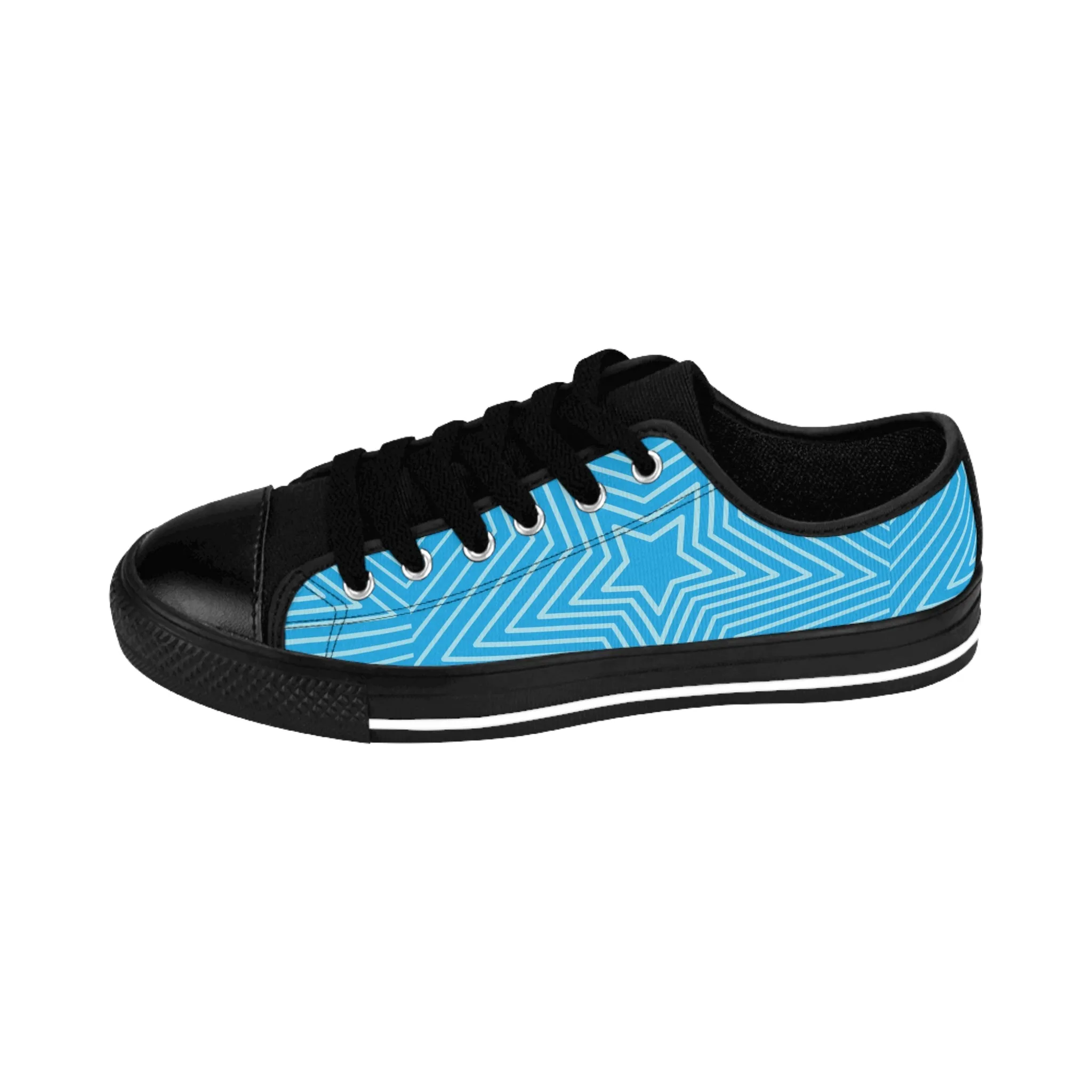 Blue Background with Stars Women's Sneakers