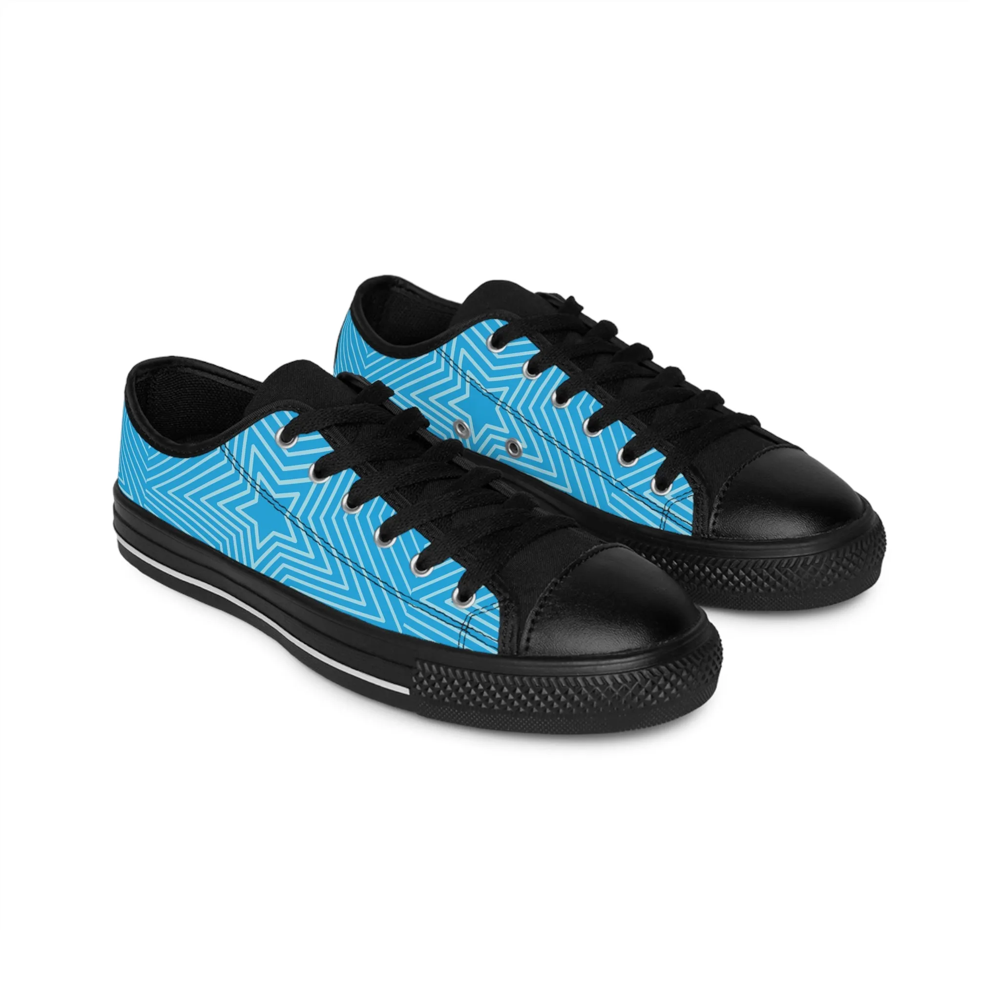 Blue Background with Stars Women's Sneakers