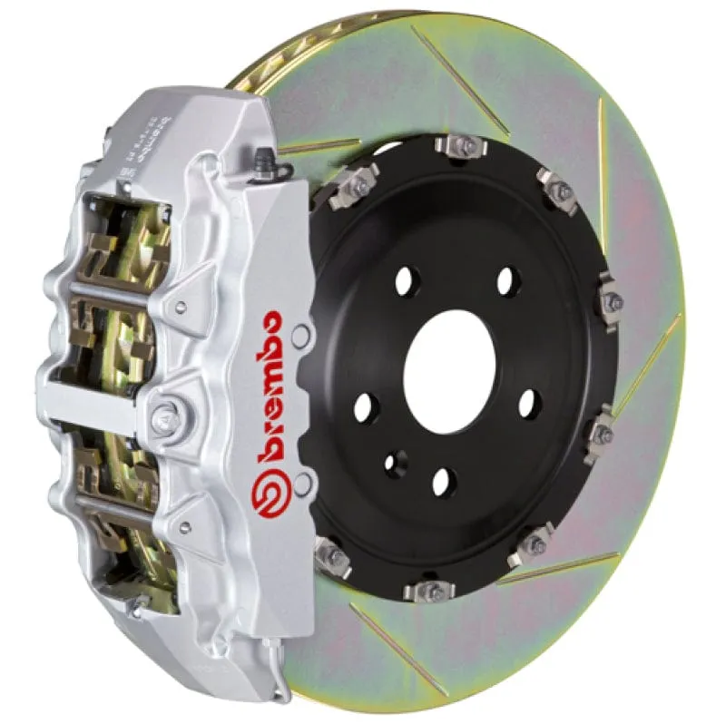 Brembo 18  Wrangler/20  Gladiator Fr GT BBK 6Pist Cast 2pc 380x34 2pc Rotor Slotted Type1-Silver