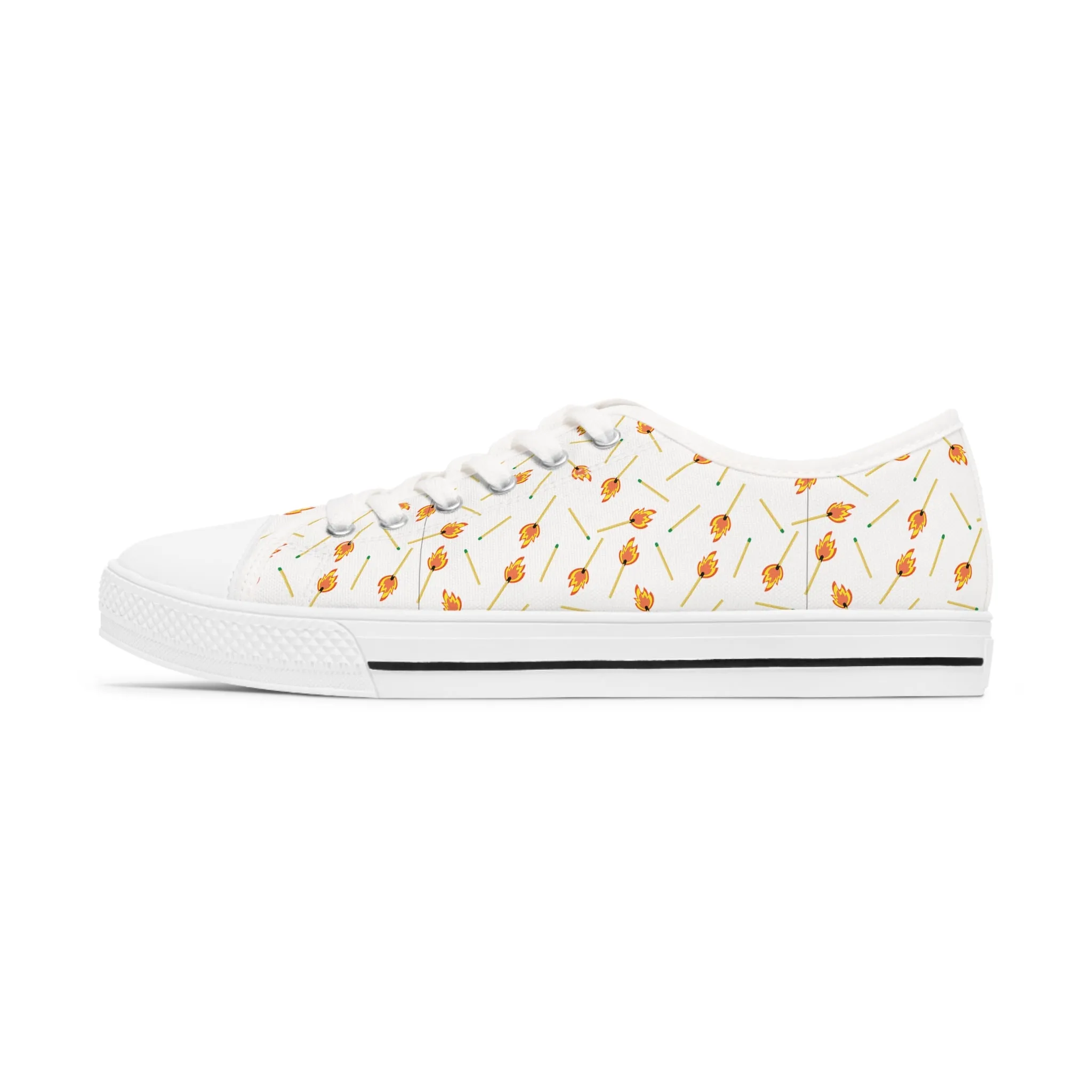 Fire on a Match Women's Low Top Sneakers