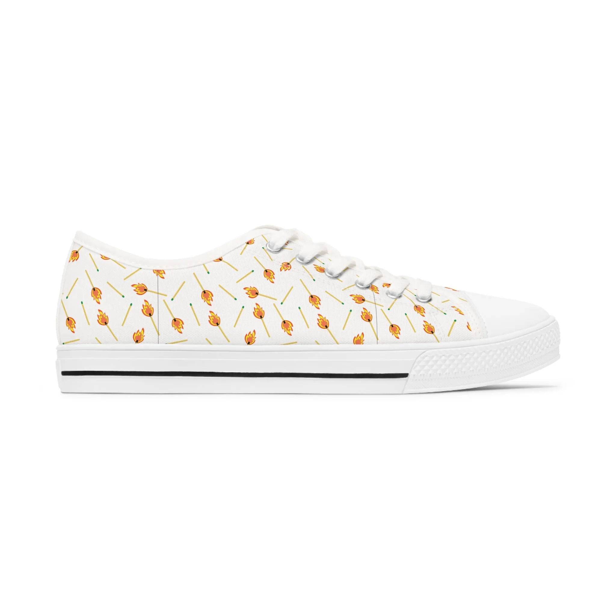 Fire on a Match Women's Low Top Sneakers