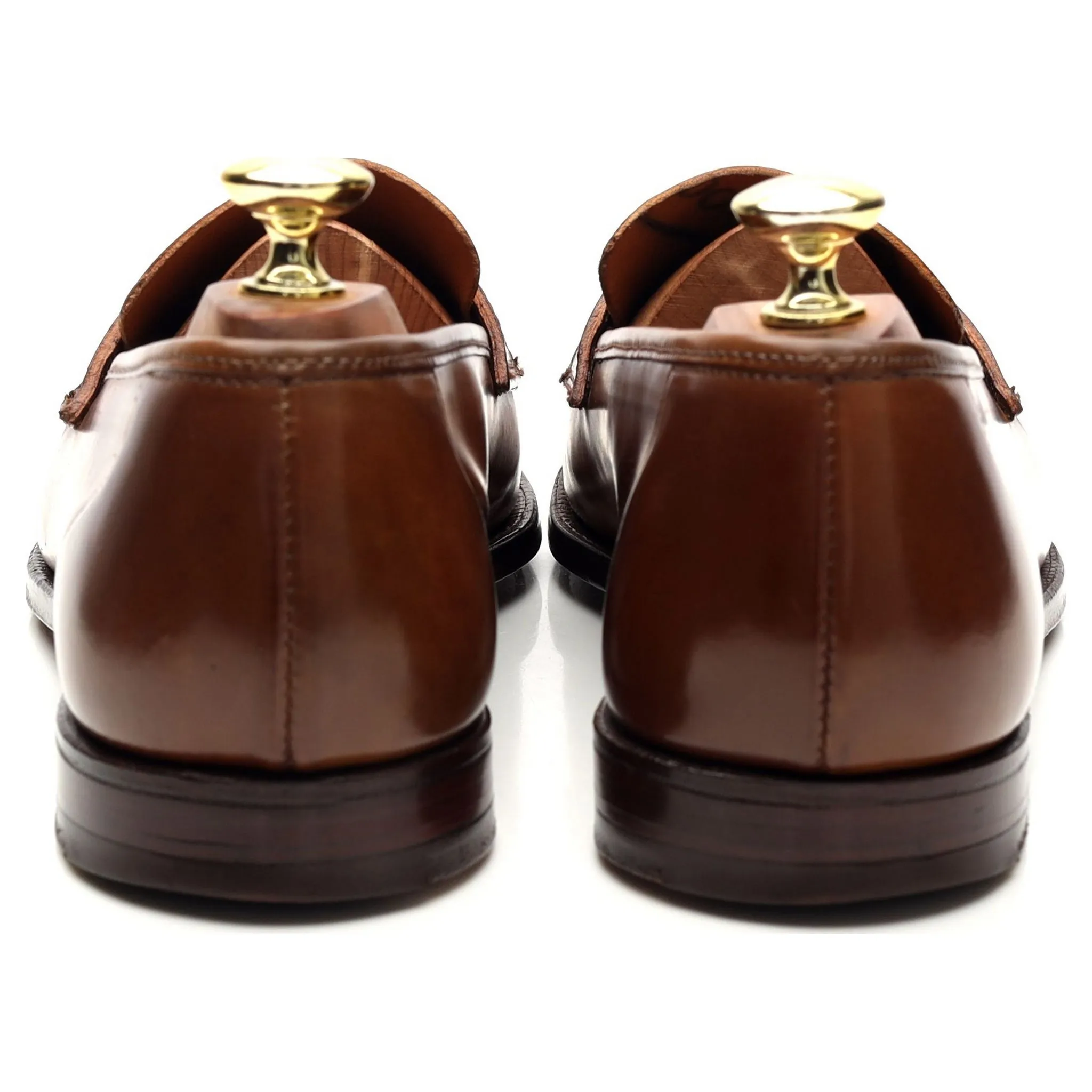 'Harvard 2' Brown Whiskey Cordovan Leather Loafers UK 7 E