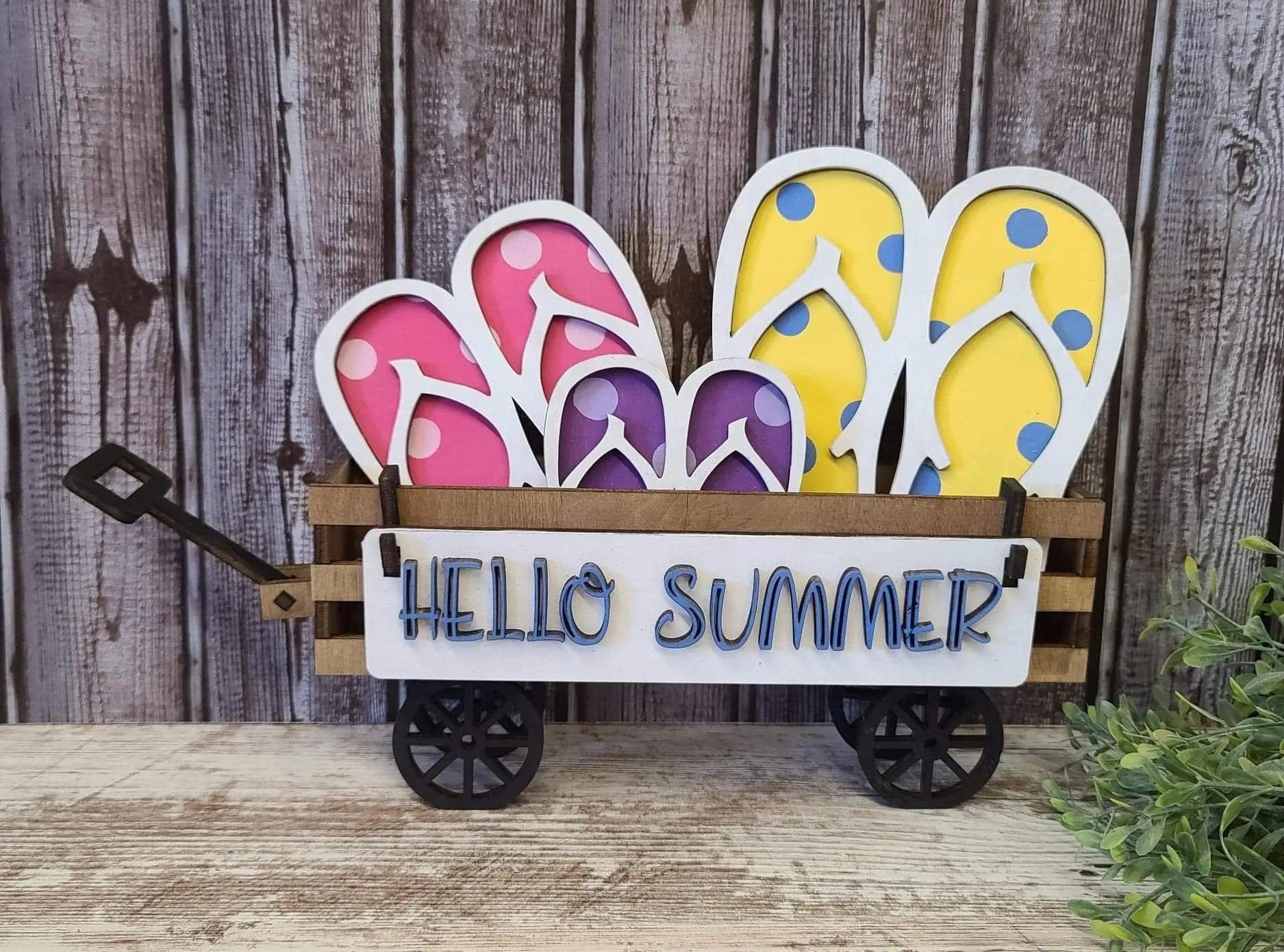 Hello summer wagon insert