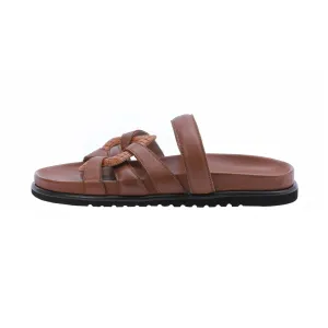 HORTENSE flat sandal - cuoio