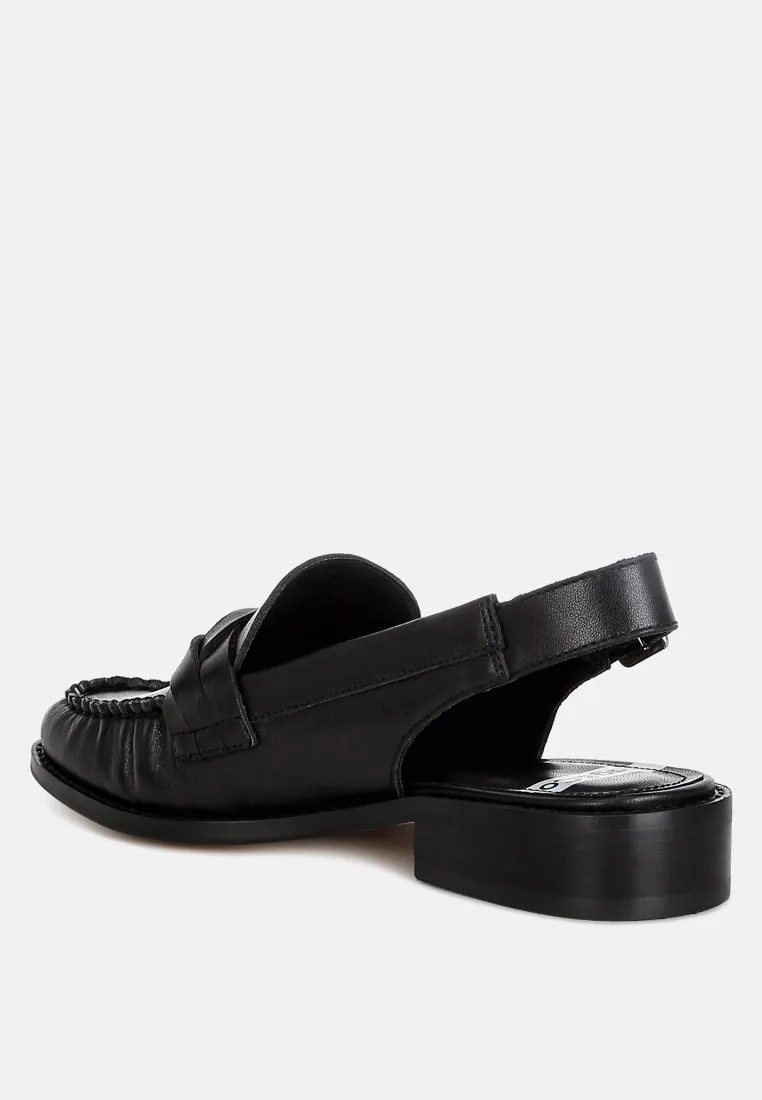 Jemykin Genuine Leather Loafer Sandals