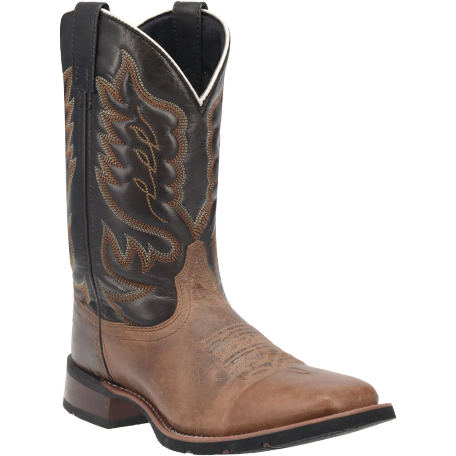 Laredo Mens Montana Cowboy Boots Leather Sand/Chocolate