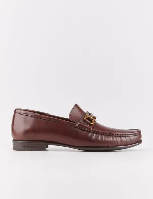 Men Brown Genuine Leather Bit Loafers