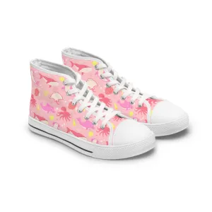 Pink Ocean Sea Life Women's High Top Sneakers