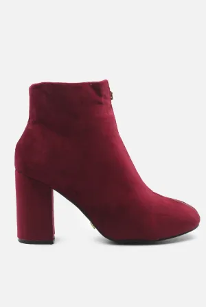 Primadonna Zipper Block Heels Ankle Boots | 100% Authentic Leather