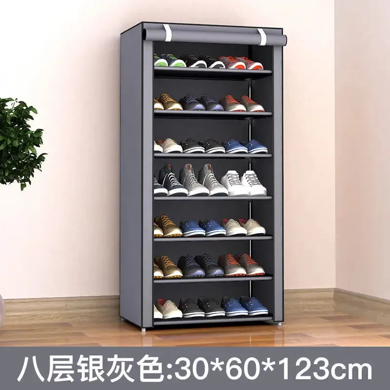 SINOTAO  -  8 Layers Dustproof Shoe Cabinet Simple Sneakers High Heels Storage Rack Bedroom Dormitory Shoe Rack Bag Debris Organizer