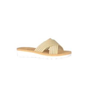 Strappy Slides - Beige