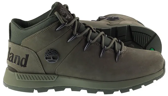 Timberland Boots Mens Sprint Trekker Mid Hiking Boot Dark Green