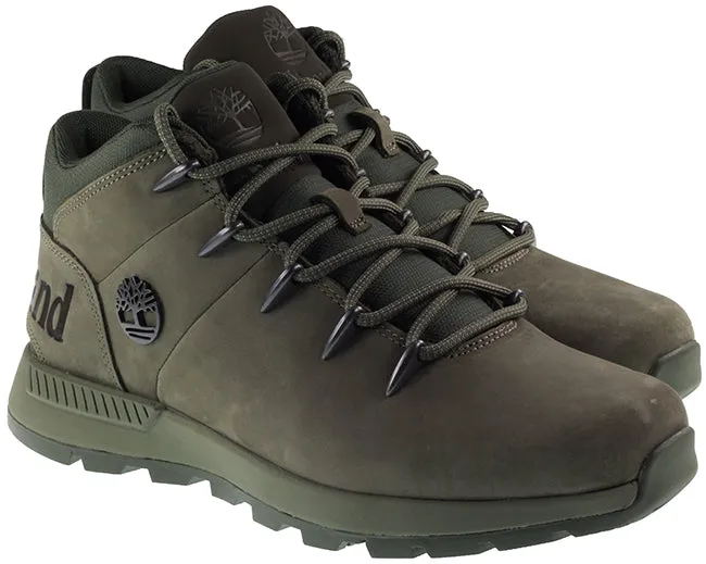 Timberland Boots Mens Sprint Trekker Mid Hiking Boot Dark Green