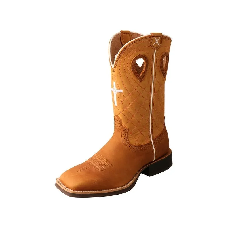 Women's Twisted X Ruff Stock Sand/Peanut Square Toe Boots