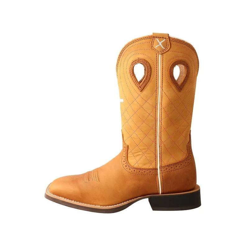 Women's Twisted X Ruff Stock Sand/Peanut Square Toe Boots